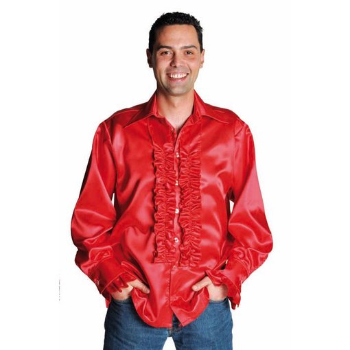 Rouches blouse luxe rood