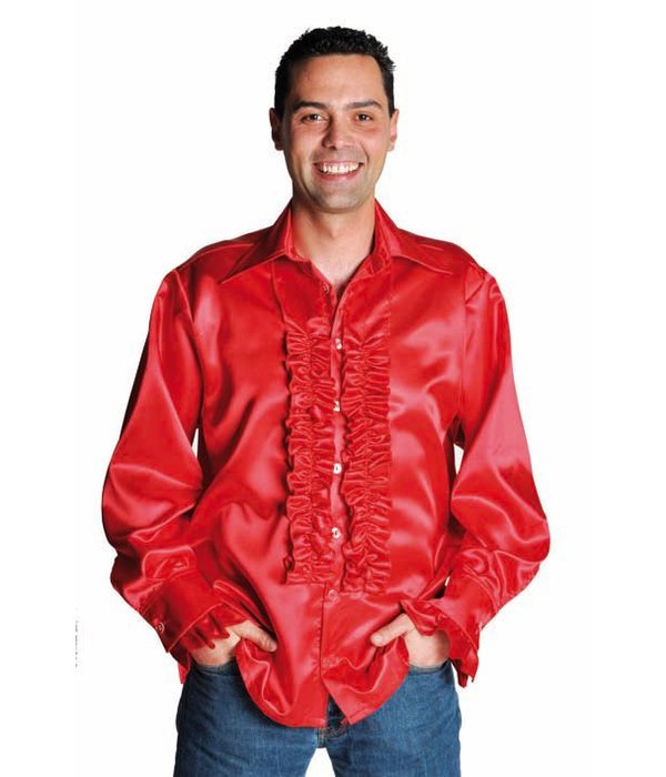 Rouches blouse luxe rood