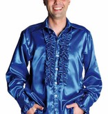 Rouches blouse luxe kobalt