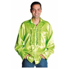 Rouches blouse luxe fluor groen
