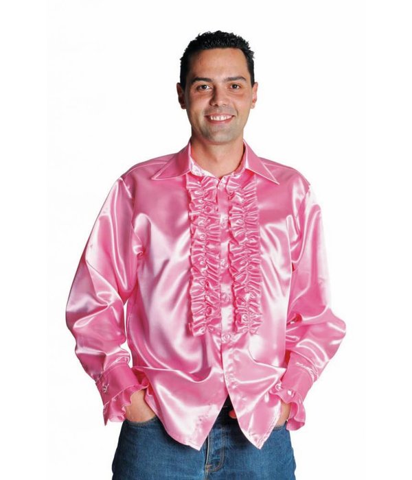 Rouches blouse luxe roze