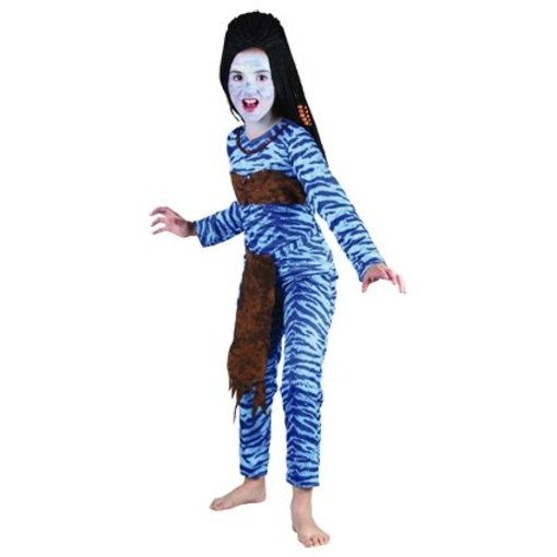 Jungle strijder avatar kostuum meisje