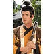 Pruik Samurai kort