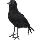 Decoratie Kraai zwart 23cm