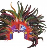 Hoofdband tropicana met pailletten en veren