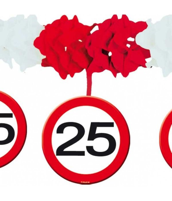 25 Jaar Verkeersbord Slinger met Onderhanger