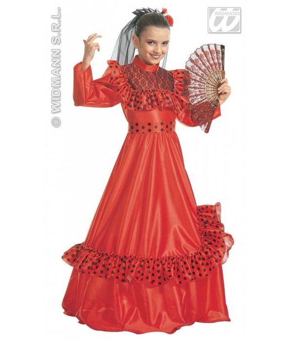 Spaanse danseres kind kostuum