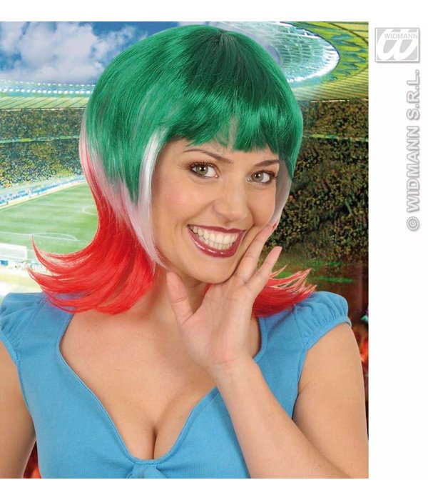 Pruik Supporter Italie vrouw