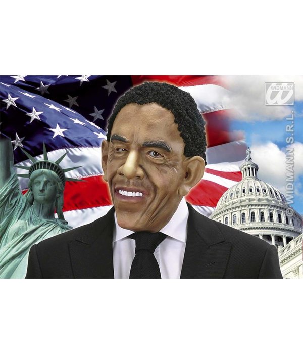 Masker met pruik president