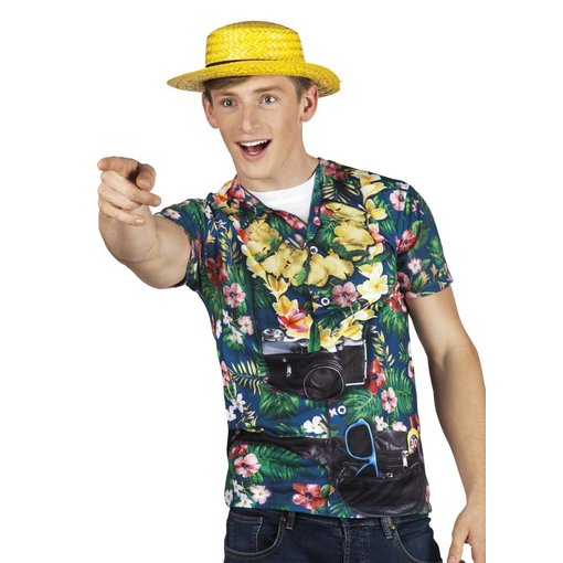 Realistisch foto Hawaii shirt tourist