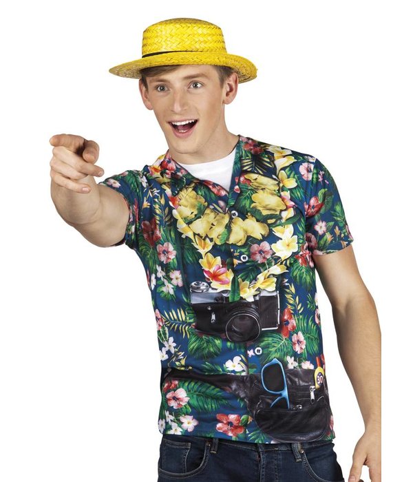 Realistisch foto Hawaii shirt tourist