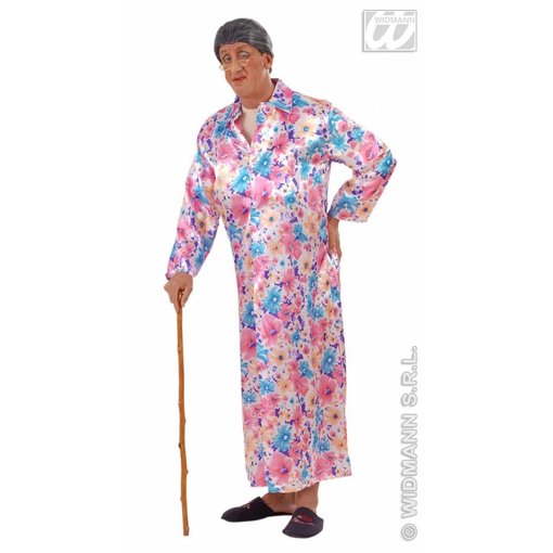 Exhibitionist Oma kostuum satijn