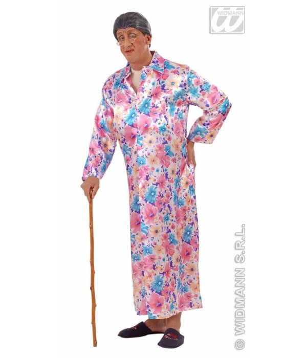 Exhibitionist Oma kostuum satijn