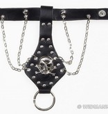 Vingerhandschoen schedel met ketting