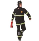 Kostuum brandweer zwart