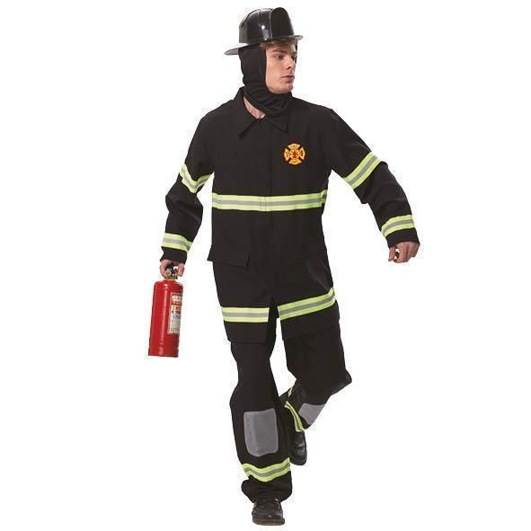Kostuum brandweer zwart