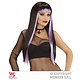 Gothic glamour pruik zwart/paars