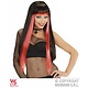 Gothic glamour pruik zwart/rood