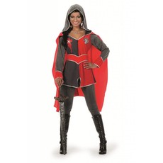 Ridderdame Gwen grijs/rood