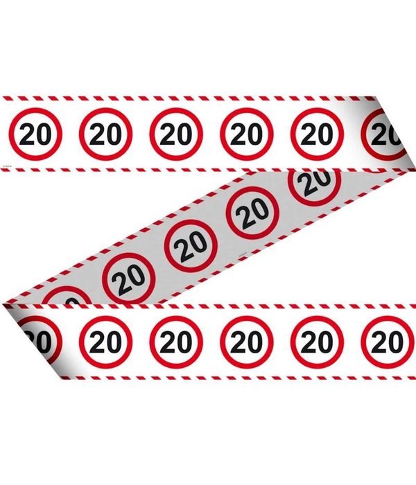 20 Jaar Verkeersbord Afzetlint - 15 meter