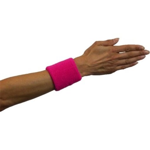 Polsband neon roze 2 stuks