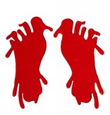 Raamstickers bloederige voet 20cm