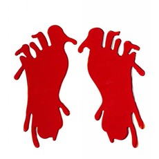 Raamstickers bloederige voet 20cm