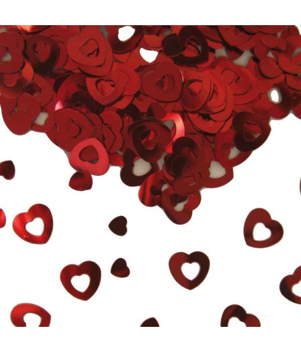 Tafeldecoratie / sierconfetti hart rood