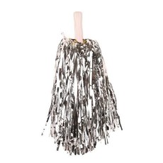 Pompom zilver stick