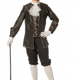 Markies kostuum taft zwart