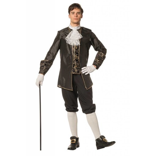 Markies kostuum taft zwart