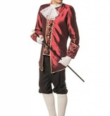 Markies kostuum taft bordeaux