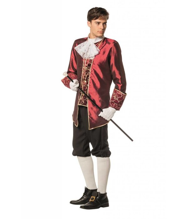 Markies kostuum taft bordeaux