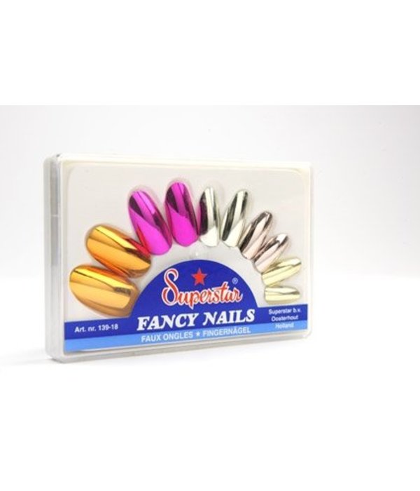 Kunstnagels rainbow metallic