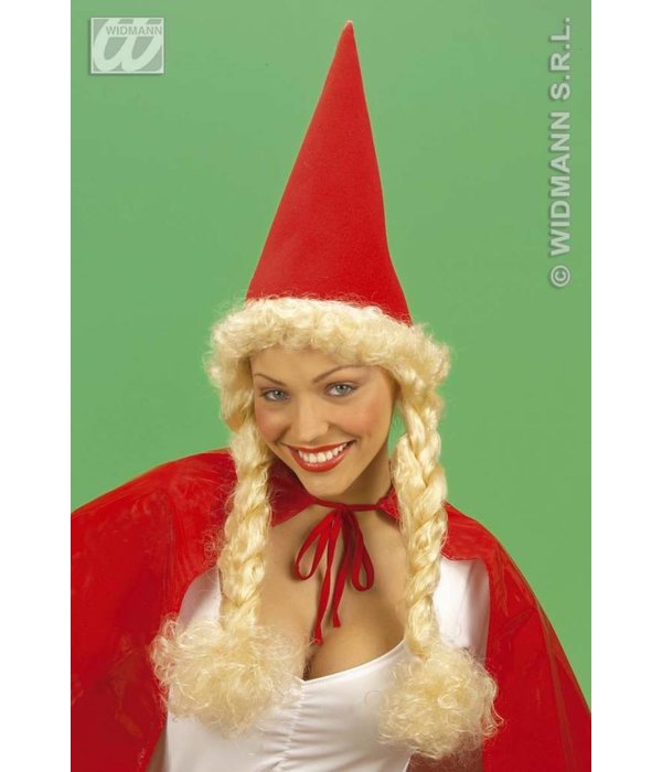 Roodkapje muts met staartjes