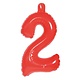 Opblaascijfer 2 Rood