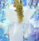 Gevederde vleugels wit 71x45cm