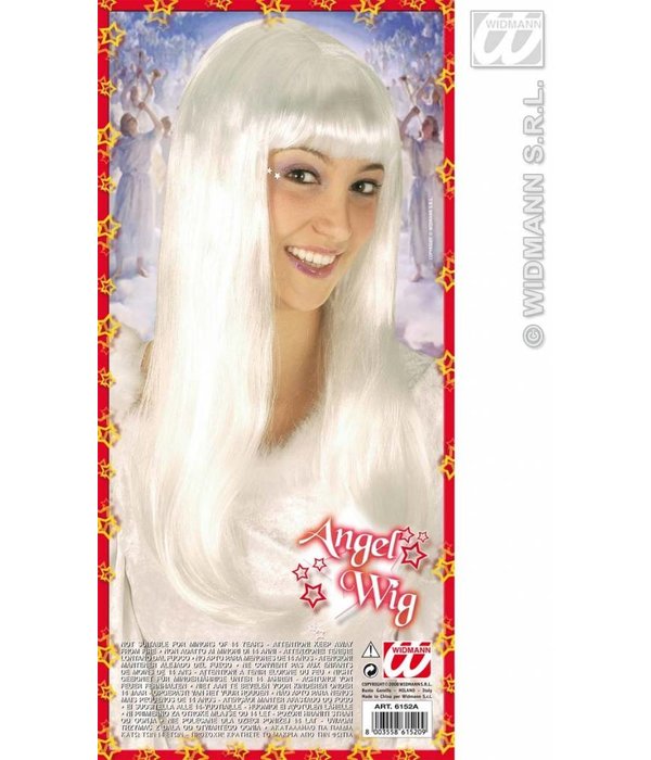 Pruik engel wit