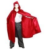 Cape met capuchon rood