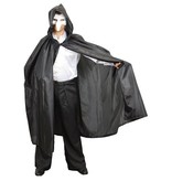 Halloween Cape zwart met capuchon