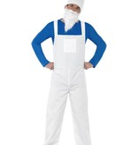 Kabouter kostuum man wit/blauw