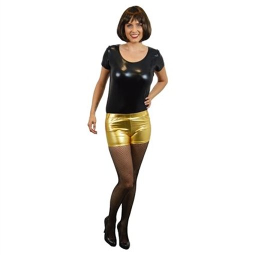 Hotpants metallic goud