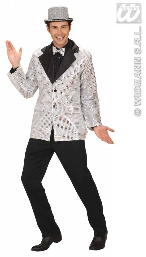 Colbert pailletten zilver afbeelding