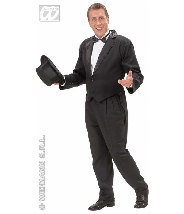 Frackjas man zwart met satijnen kraag