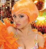 Pruik Valentina neon oranje