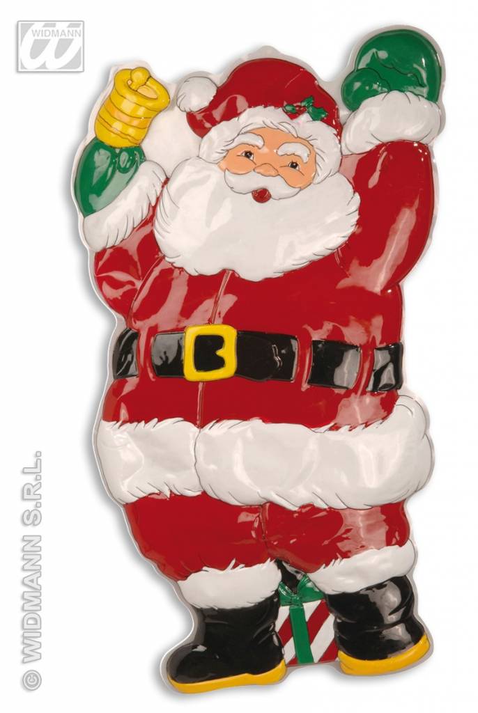 Wanddecoratie kerstman met bel