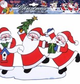 Horizontale kerstman sticker 40cm