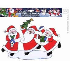 Horizontale kerstman sticker 40cm
