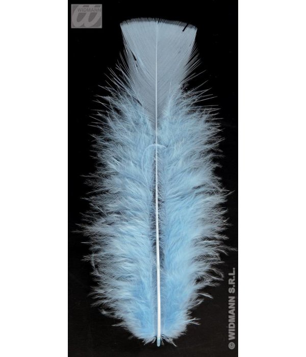 Zakje met 50 veertjes lichtblauw