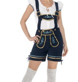 Traditionele Oktoberfest kostuum blauw vrouw